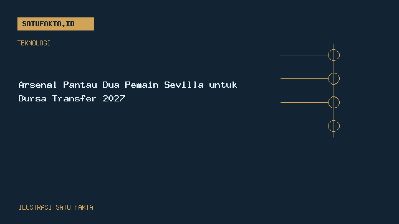Ilustrasi editorial Satu Fakta untuk artikel: Arsenal Pantau Dua Pemain Sevilla untuk Bursa Transfer 2027