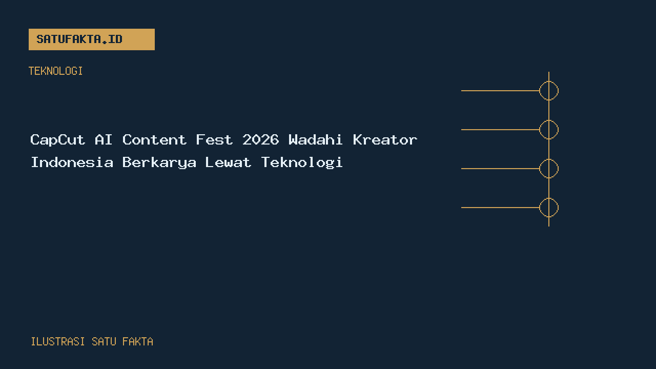 Ilustrasi editorial Satu Fakta untuk artikel: CapCut AI Content Fest 2026 Wadahi Kreator Indonesia Berkarya Lewat Teknologi